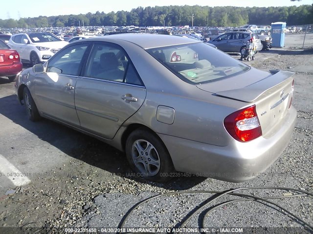 4T1BE32KX3U159448 - 2003 TOYOTA CAMRY LE/XLE/SE GOLD photo 3