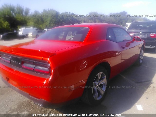 2C3CDZAG0JH121923 - 2018 DODGE CHALLENGER SXT ORANGE photo 4