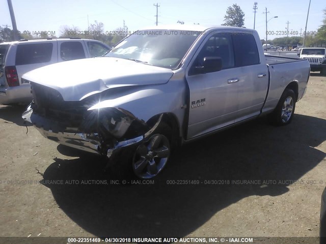 1C6RR6GT7GS147468 - 2016 RAM 1500 SLT SILVER photo 2