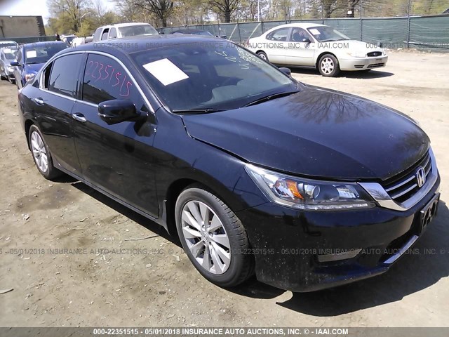 1HGCR3F87EA025286 - 2014 HONDA ACCORD EXL BLACK photo 1