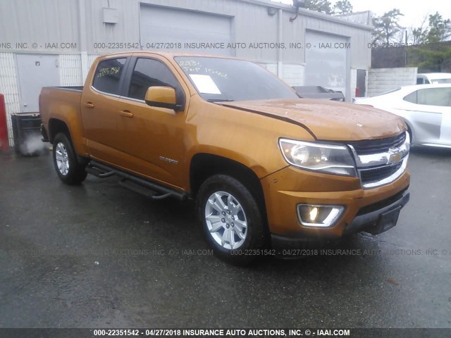 1GCGTCEN6H1290696 - 2017 CHEVROLET COLORADO LT ORANGE photo 1