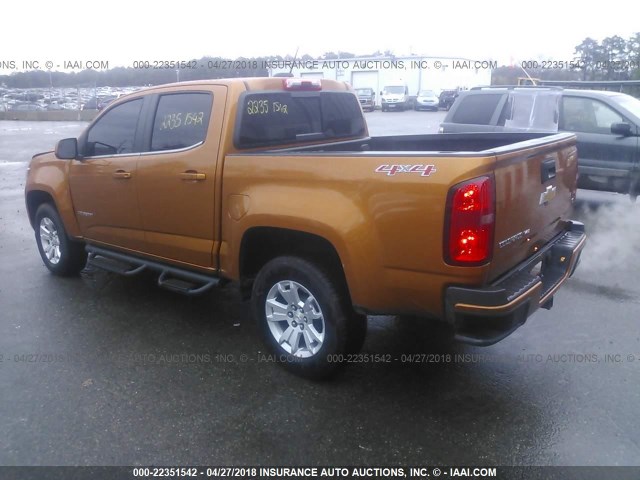 1GCGTCEN6H1290696 - 2017 CHEVROLET COLORADO LT ORANGE photo 3