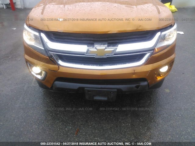 1GCGTCEN6H1290696 - 2017 CHEVROLET COLORADO LT ORANGE photo 6