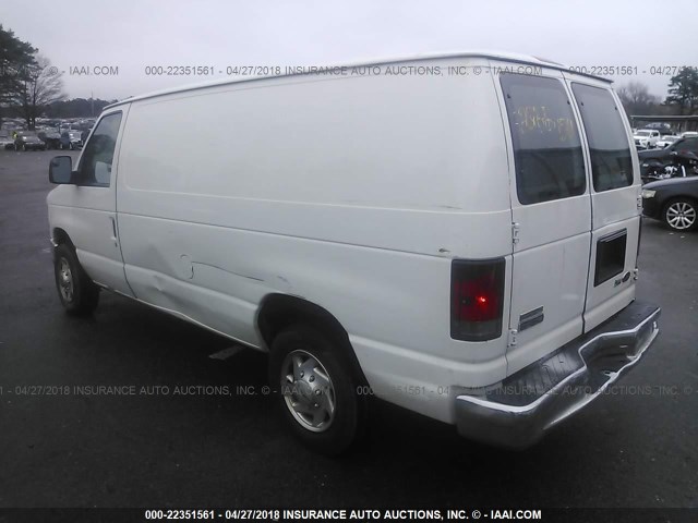 1FTNE1EW7ADA16247 - 2010 FORD ECONOLINE E150 VAN WHITE photo 3