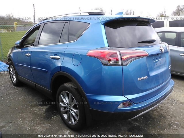 2T3DFREV9HW569669 - 2017 TOYOTA RAV4 LIMITED/SE/PLATINUM BLUE photo 3