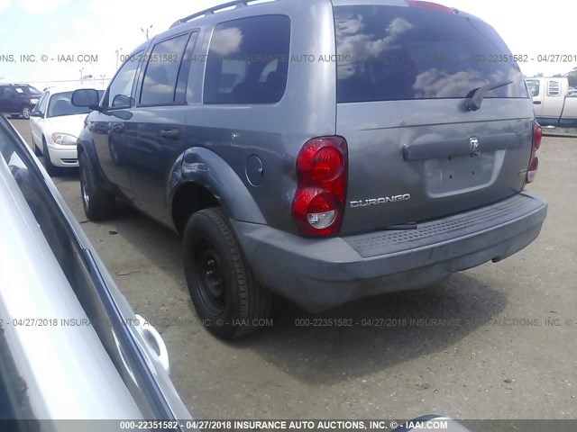 1D8HD38N18F147978 - 2008 DODGE DURANGO SXT GRAY photo 3