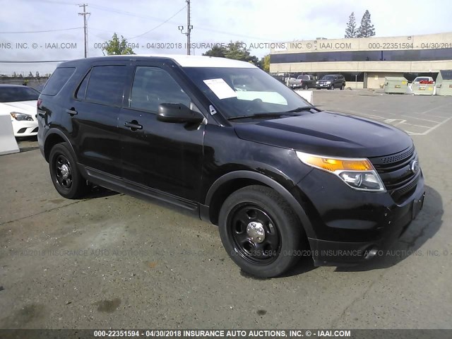 1FM5K8AR8DGC35704 - 2013 FORD EXPLORER POLICE INTERCEPTOR BLACK photo 1