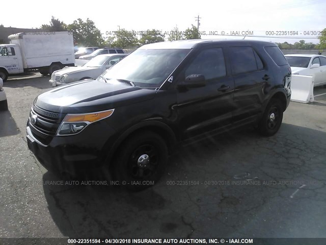 1FM5K8AR8DGC35704 - 2013 FORD EXPLORER POLICE INTERCEPTOR BLACK photo 2