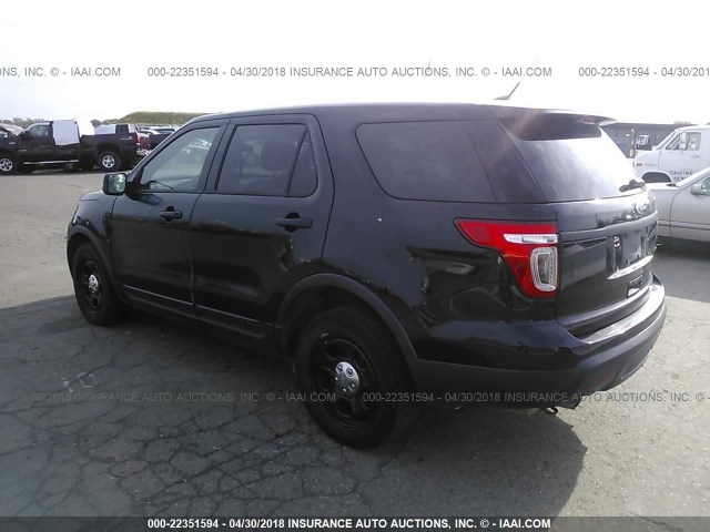 1FM5K8AR8DGC35704 - 2013 FORD EXPLORER POLICE INTERCEPTOR BLACK photo 3