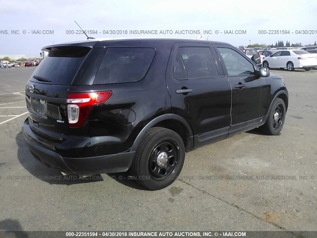 1FM5K8AR8DGC35704 - 2013 FORD EXPLORER POLICE INTERCEPTOR BLACK photo 4