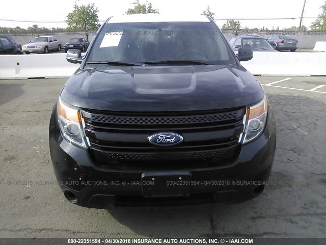 1FM5K8AR8DGC35704 - 2013 FORD EXPLORER POLICE INTERCEPTOR BLACK photo 6