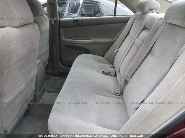 4T1BF32K52U026110 - 2002 TOYOTA CAMRY LE/XLE/SE 勃艮第红 照片 8