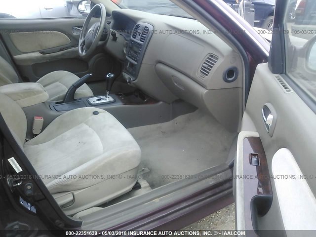 KMHWF35H15A164427 - 2005 HYUNDAI SONATA GLS/LX MAROON photo 5