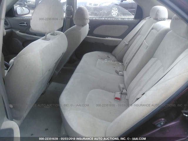 KMHWF35H15A164427 - 2005 HYUNDAI SONATA GLS/LX MAROON photo 8