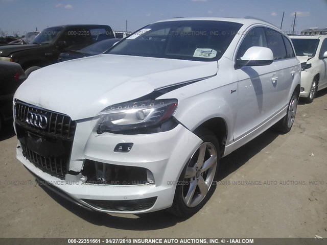 WA1DGAFE0FD008374 - 2015 AUDI Q7 PRESTIGE WHITE photo 2