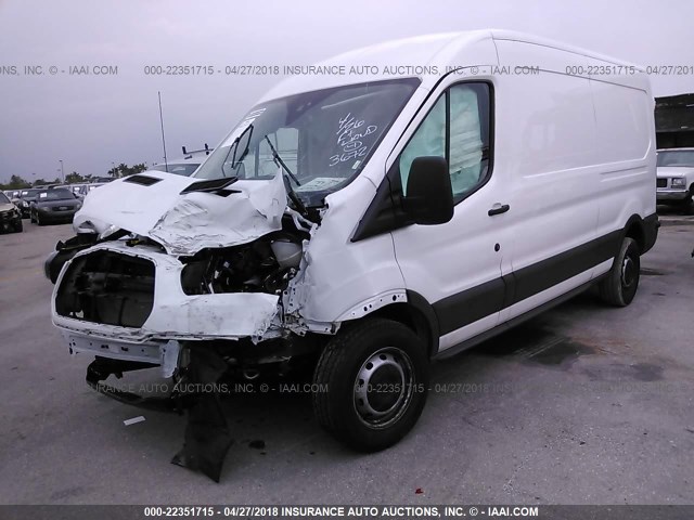 1FTYR2CM7JKA23672 - 2018 FORD TRANSIT T-250 WHITE photo 2