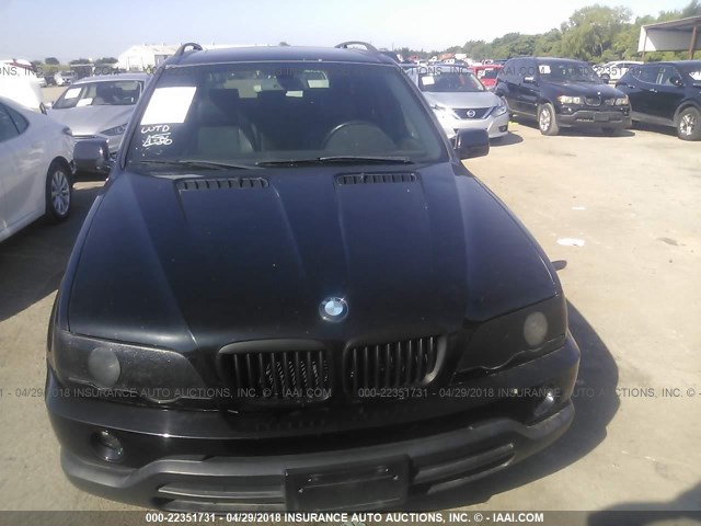 5UXFB33523LH44782 - 2003 BMW X5 4.4I BLACK photo 6