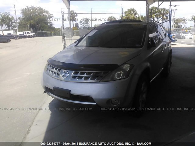 JN8AZ08W86W538698 - 2006 NISSAN MURANO SL/SE/S SILVER photo 2