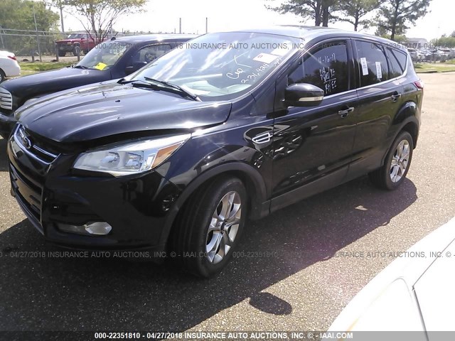 1FMCU0HXXDUB36424 - 2013 FORD ESCAPE SEL BLACK photo 2