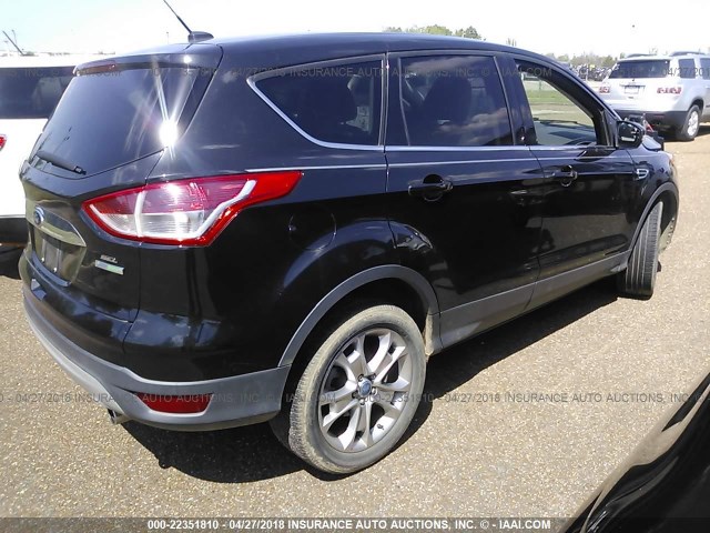 1FMCU0HXXDUB36424 - 2013 FORD ESCAPE SEL BLACK photo 4