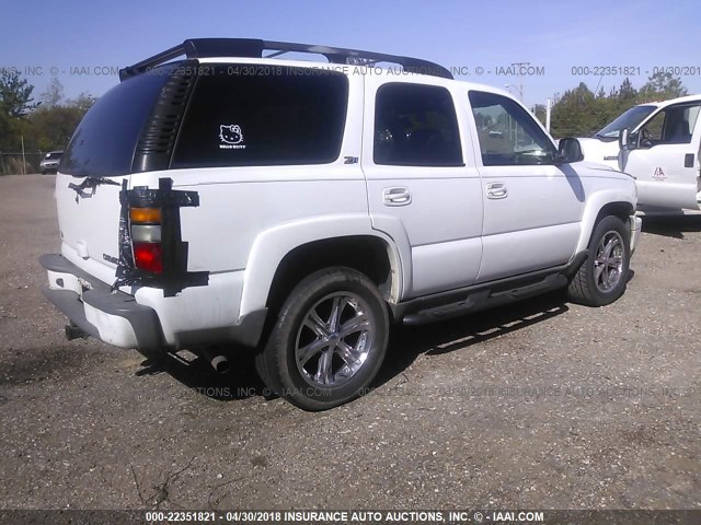 1GNEK13T64R269107 - 2004 CHEVROLET TAHOE K1500 WHITE photo 4