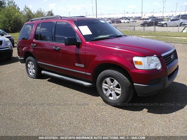 1FMEU72E96ZA24177 - 2006 FORD EXPLORER XLS RED photo 1