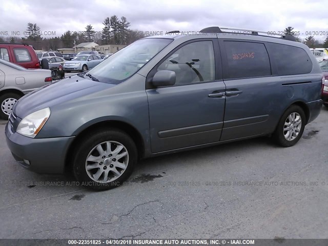 KNDMB233X66053663 - 2006 KIA SEDONA EX/LX Light Blue photo 6