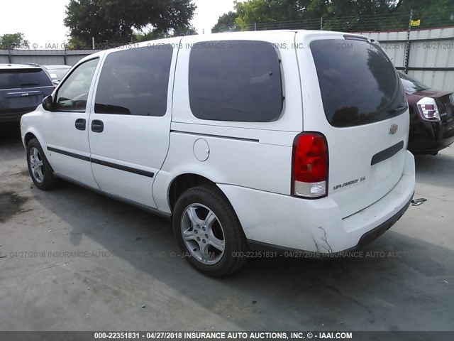 1GNDV231X7D166832 - 2007 CHEVROLET UPLANDER LS WHITE photo 3