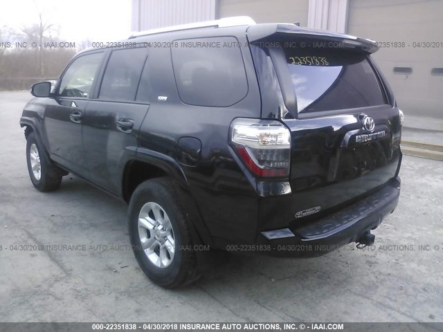 JTEBU5JR0G5345920 - 2016 TOYOTA 4RUNNER SR5 PREM/LTDL/TRAIL/TRD BLACK photo 3