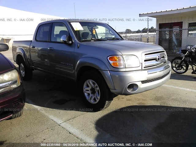 5TBDT44184S449425 - 2004 TOYOTA TUNDRA DOUBLE CAB SR5 GRAY photo 1