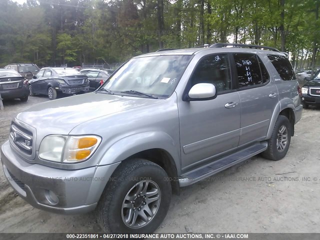 5TDBT48AX3S138313 - 2003 TOYOTA SEQUOIA LIMITED GRAY photo 2