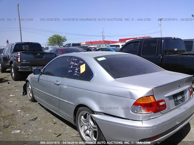 WBABV134X4JT20079 - 2004 BMW 325 CI SULEV SILVER photo 3