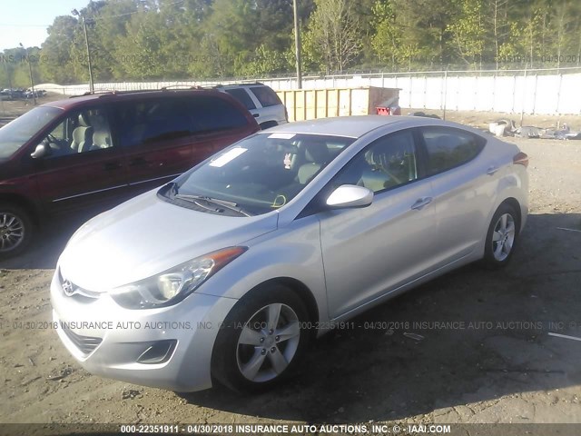 KMHDH4AE4BU154438 - 2011 HYUNDAI ELANTRA GLS/LIMITED SILVER photo 2