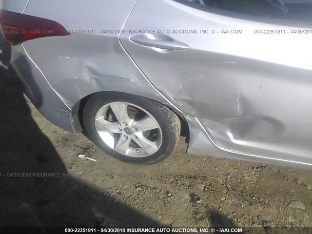 KMHDH4AE4BU154438 - 2011 HYUNDAI ELANTRA GLS/LIMITED SILVER photo 6