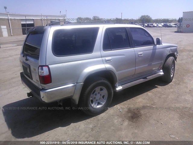 JT3GN86R910189662 - 2001 TOYOTA 4RUNNER SR5 SILVER photo 4