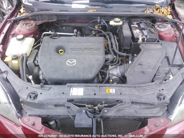 JM1BK344X61517097 - 2006 MAZDA 3 HATCHBACK RED photo 10