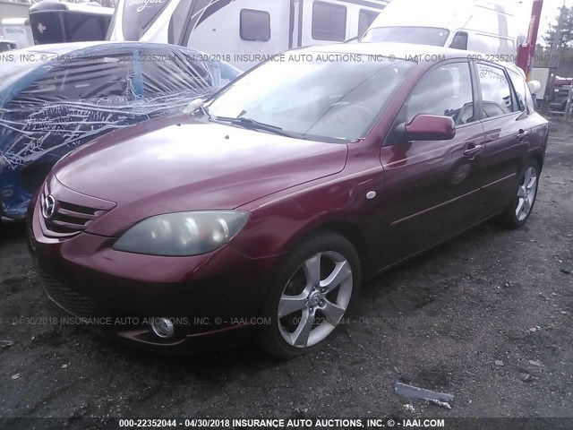 JM1BK344X61517097 - 2006 MAZDA 3 HATCHBACK RED photo 2