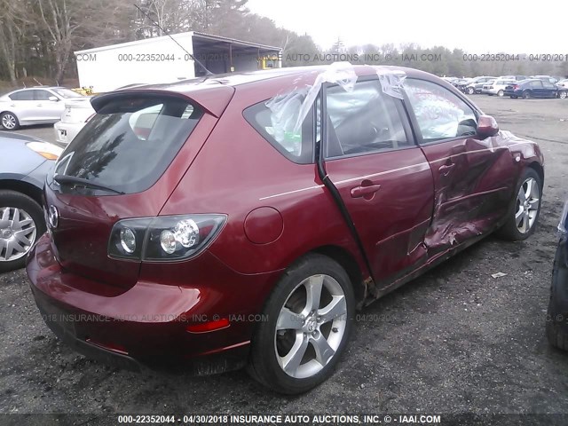 JM1BK344X61517097 - 2006 MAZDA 3 HATCHBACK RED photo 4