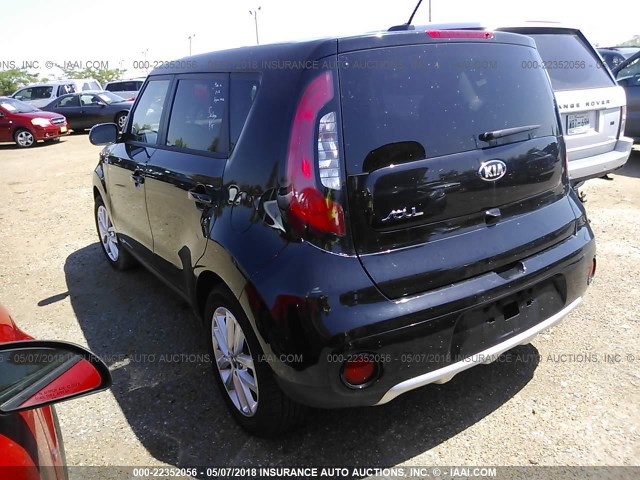 KNDJP3A51J7510555 - 2018 KIA SOUL + BLACK photo 3