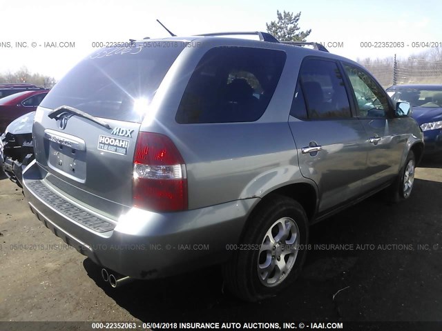 2HNYD188X2H508654 - 2002 ACURA MDX TOURING GRAY photo 4