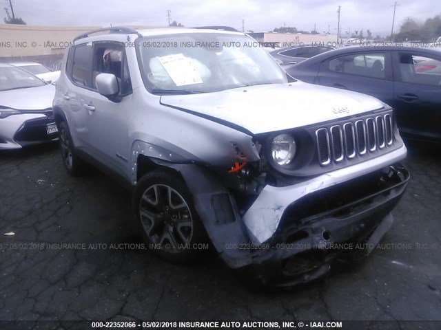 ZACCJABT2GPD61418 - 2016 JEEP RENEGADE LATITUDE SILVER photo 1