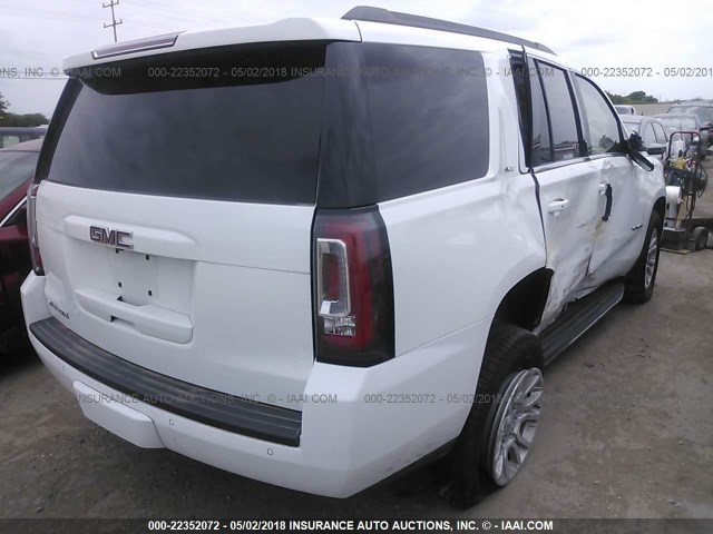 1GKS1BKC9HR390780 - 2017 GMC YUKON SLT WHITE photo 4