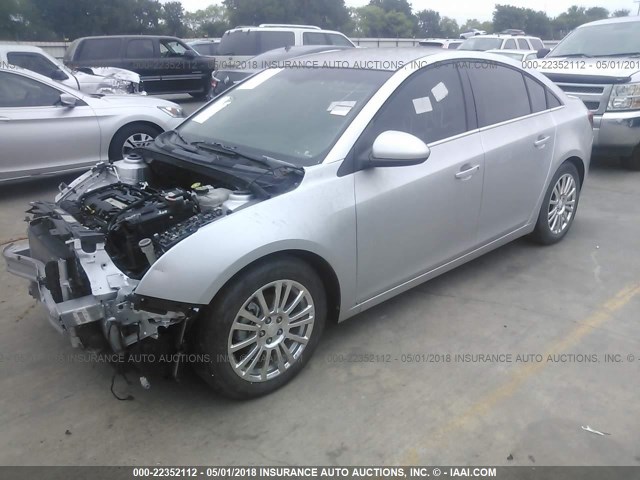 1G1PK5SC9C7318877 - 2012 CHEVROLET CRUZE ECO SILVER photo 2