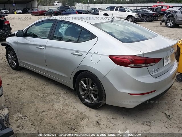 5NPD84LF5JH278267 - 2018 HYUNDAI ELANTRA SEL/VALUE/LIMITED SILVER photo 3