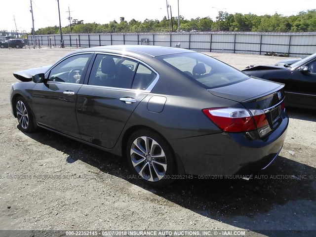 1HGCR2F55DA226294 - 2013 HONDA ACCORD SPORT GRAY photo 3