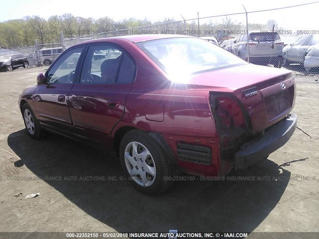 KMHDN46D16U275314 - 2006 HYUNDAI ELANTRA GLS/GT/LIMITED MAROON photo 3