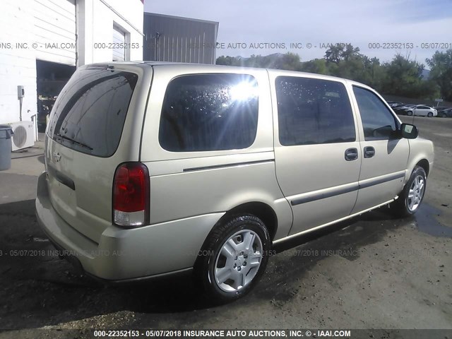 1GNDV23W07D201308 - 2007 CHEVROLET UPLANDER LS GOLD photo 4