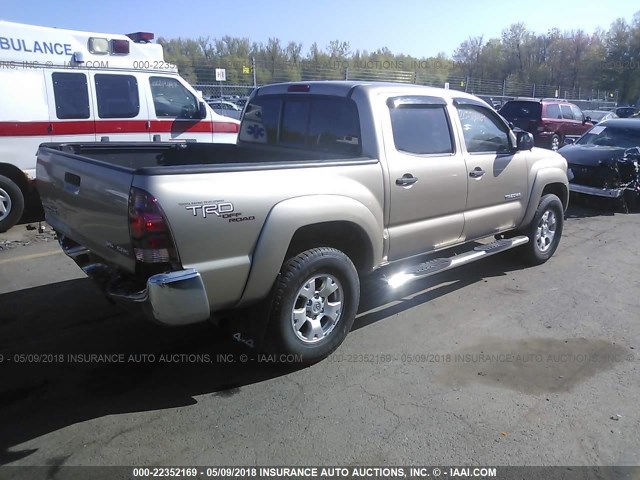 5TELU42N36Z182464 - 2006 TOYOTA TACOMA DOUBLE CAB ოქროსფერი ფოტო 4