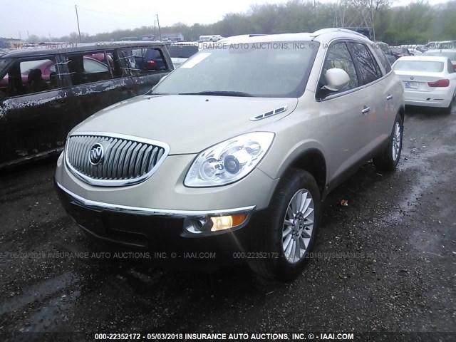 5GAER23D39J157357 - 2009 BUICK ENCLAVE CXL GOLD photo 2