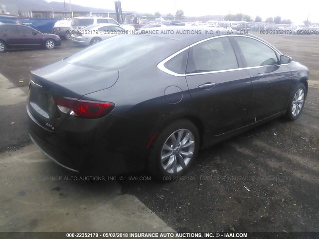 1C3CCCCB5FN593714 - 2015 CHRYSLER 200 C GRAY photo 4